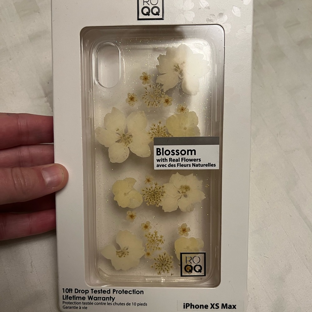 ROQQ XS Max glitter & floral iPhone case